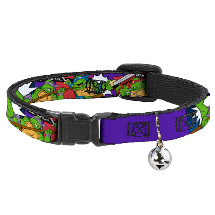 Cat Collar Breakaway with Bell - Classic TMNT Action Poses TEAM TURTLES Breakaway Cat Collars Nickelodeon   