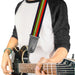 Guitar Strap - Stripes Navy Red Yellow Black White Green Guitar Straps Buckle-Down   