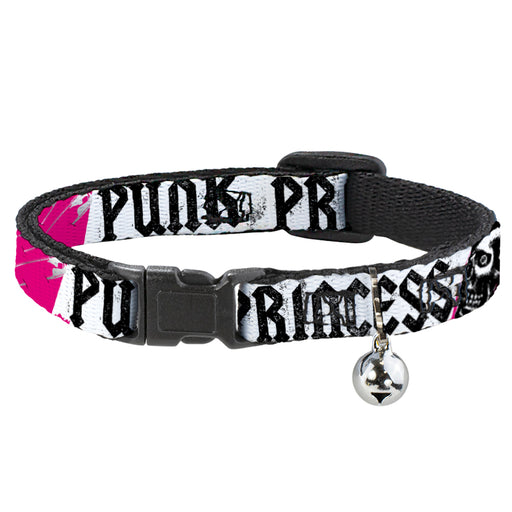 Cat Collar Breakaway - Punk Princess w Zippers & Skulls Breakaway Cat Collars Buckle-Down   