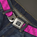 BD Wings Logo CLOSE-UP Full Color Black Silver Seatbelt Belt - Jagged Steps Stripe Pinks Webbing Seatbelt Belts Buckle-Down   