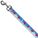 Dog Leash - Chicago Skyline/Flag Distressed Black/White/Red Dog Leashes Buckle-Down   