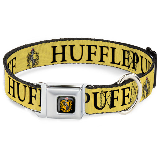 Hufflepuff Crest Full Color Seatbelt Buckle Collar - Harry Potter HUFFLEPUFF & Crest Yellow/Black Seatbelt Buckle Collars The Wizarding World of Harry Potter   
