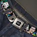 DC COMICS FOREVER EVIL Logo Black/Silver Seatbelt Belt - Justice League Villains CLOSE-UP Webbing Seatbelt Belts DC Comics   