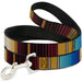 Dog Leash - Zarape6 Vertical Stripe Gold/Blues/Black/Red Dog Leashes Buckle-Down   