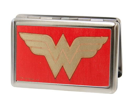 Business Card Holder - LARGE - Wonder Woman GW Red Gold Metal ID Cases DC Comics   