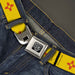 BD Wings Logo CLOSE-UP Full Color Black Silver Seatbelt Belt - New Mexico Flag/Black Webbing Seatbelt Belts Buckle-Down   
