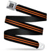 BD Wings Logo CLOSE-UP Full Color Black Silver Seatbelt Belt - Stripe Black/Orange Webbing Seatbelt Belts Buckle-Down   