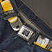 BD Wings Logo CLOSE-UP Full Color Black Silver Seatbelt Belt - Vivid NYC Brunch Sign/Mimosa Webbing Seatbelt Belts Buckle-Down   