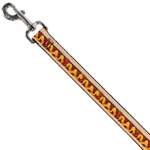 Dog Leash - Hot Dog w/Mustard & Ketchup Vivid Dog Leashes Buckle-Down   