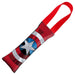 MARVEL AVENGERS Dog Toy Squeaky Tug Toy - Captain American Face + Shield Icon CLOSE-UP Red Red - Red Webbing Dog Toy Squeaky Tug Toy Marvel Comics   