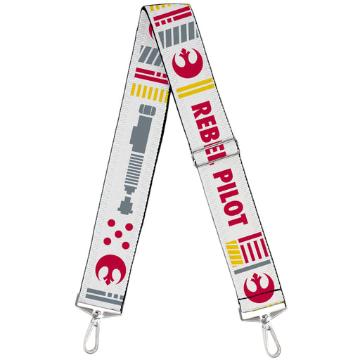 Purse Strap - Star Wars REBEL PILOT Rebel Alliance Insignia Lightsaber X-Wing Fighter White Red Yellow Gray Purse Straps Star Wars   