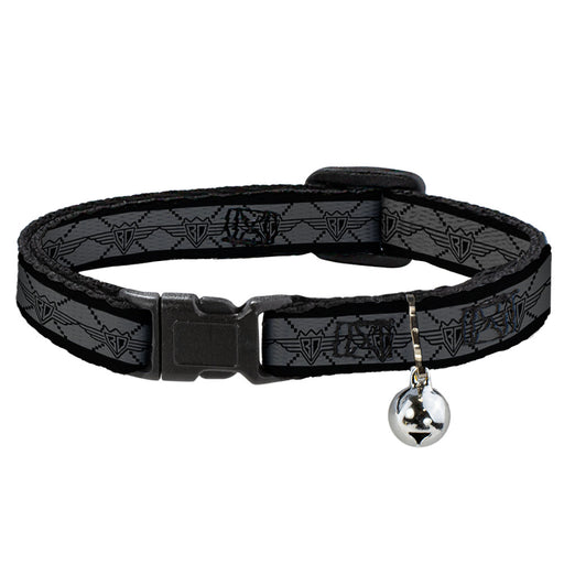 Cat Collar Breakaway - BD Monogram2 Gray Black Breakaway Cat Collars Buckle-Down   