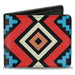 Bi-Fold Wallet - Geometric1 Black Red Tan Brown Baby Blue Bi-Fold Wallets Buckle-Down   