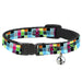 Cat Collar Breakaway - Checker Bright Pastel w Outline Breakaway Cat Collars Buckle-Down   