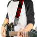 Guitar Strap - LIKE A BOSS Black Red Guitar Straps Buckle-Down   