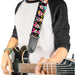 Guitar Strap - Mini Minnie Expressions Bows Black Multi Color Guitar Straps Disney   