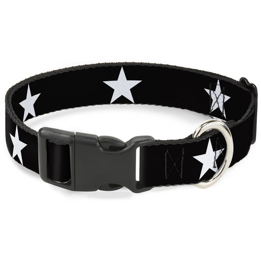 Plastic Clip Collar - Star Black/White Plastic Clip Collars Buckle-Down   