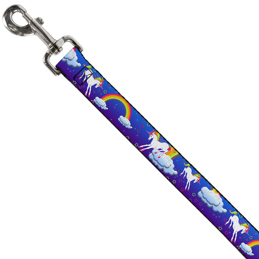 Dog Leash - Unicorns/Rainbows/Stars Blue/Purple Dog Leashes Buckle-Down   