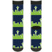 Sock Pair - Polyester - Seattle Skyline Navy Lime Green - CREW Socks Buckle-Down   