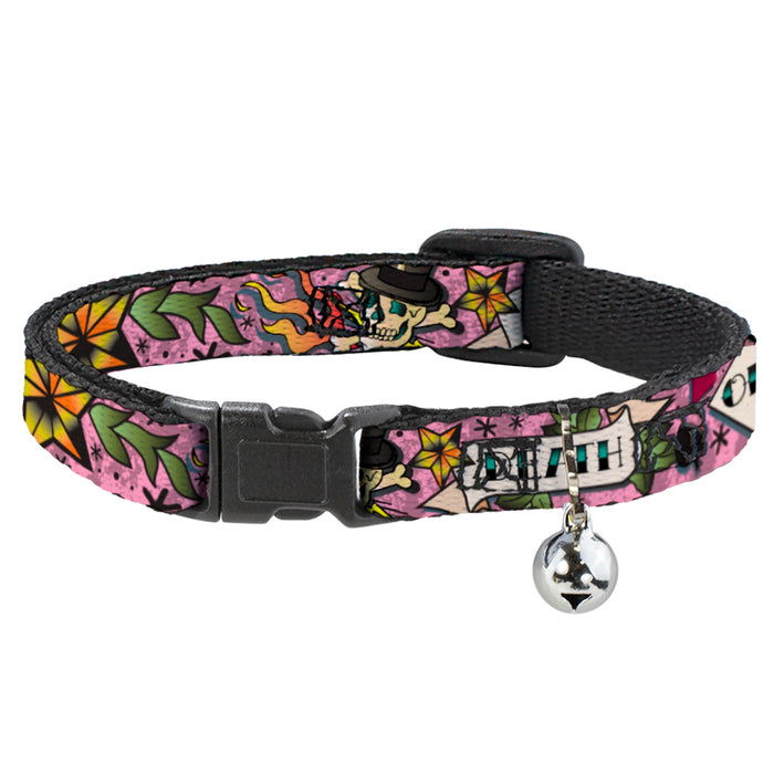 Cat Collar Breakaway - Death or Glory Pink Breakaway Cat Collars Buckle-Down   