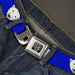 BD Wings Logo CLOSE-UP Full Color Black Silver Seatbelt Belt - Polar Bear w/Mustache Royal Webbing Seatbelt Belts Buckle-Down   