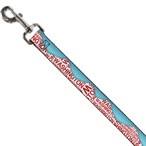 Dog Leash - WASHINGTON Mountain Range Turquoise/White/Red Dog Leashes Buckle-Down   