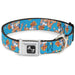 Dog Bone Seatbelt Buckle Collar - Blonde Pin Up Girl Bright Blue Seatbelt Buckle Collars Buckle-Down   