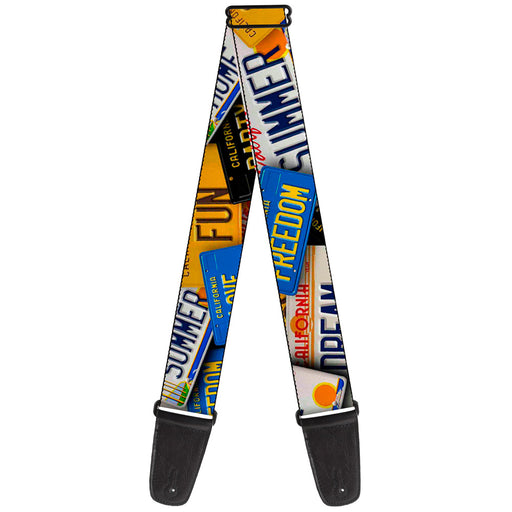 Guitar Strap - Cali License Plates Stacked Guitar Straps Buckle-Down   