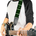 Guitar Strap - Guitar Neck Black White Lime Green Guitar Straps Buckle-Down   
