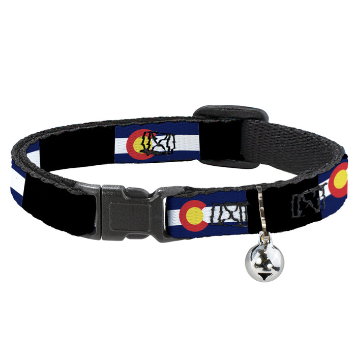 Cat Collar Breakaway - Colorado Flags3 Black Breakaway Cat Collars Buckle-Down   