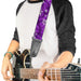 Guitar Strap - Hibiscus Collage Purple Shades Guitar Straps Buckle-Down   