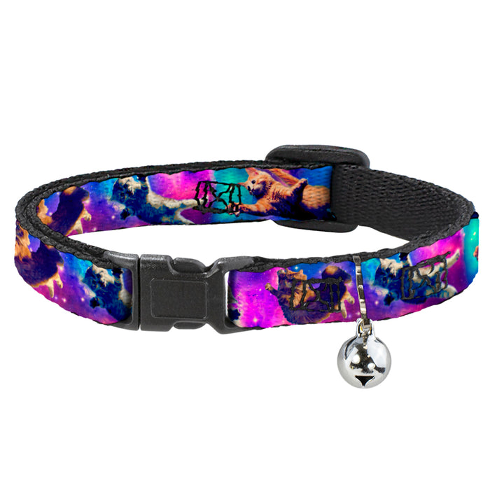 Cat Collar Breakaway - Cats in Space Pinks Blues Breakaway Cat Collars Buckle-Down   