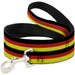 Dog Leash - Stripes Black/Red/Yellow Dog Leashes Buckle-Down   