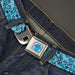 Blue's Clues Paw Full Color Blues Seatbelt Belt - Blue's Clues Blue Poses Scattered Blues Webbing Seatbelt Belts Nickelodeon   