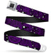 BD Wings Logo CLOSE-UP Full Color Black Silver Seatbelt Belt - Paisley Stars Black/Purple/White Webbing Seatbelt Belts Buckle-Down   