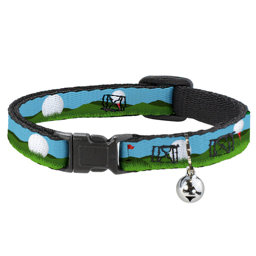 Cat Collar Breakaway - Golf Course Balls Holes Blues Greens Breakaway Cat Collars Buckle-Down   