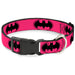 Plastic Clip Collar - Bat Signal-3 Fuchsia/Black/Fuchsia Plastic Clip Collars DC Comics   