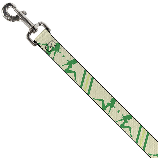 Dog Leash - Mud Flap Girls w/Stripes Tan/Green/Lime Green Dog Leashes Buckle-Down   