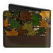 Bi-Fold Wallet - RAM Logo Leaf Camo Browns Greens Silvers Bi-Fold Wallets Ram   