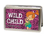 Business Card Holder - LARGE - Pebbles Winking Pose WILD CHILD FCG Pink Black White Metal ID Cases The Flintstones   