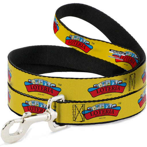 Dog Leash - LOTERIA DON CLEMENTE Logo Yellow Dog Leashes Loteria   