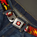 Flash Logo Black Seatbelt Belt - The Flash BOOM-KABOOM! Webbing Seatbelt Belts DC Comics   