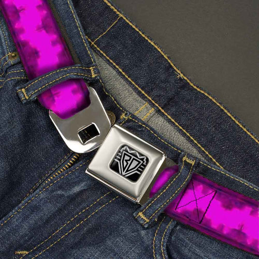 BD Wings Logo CLOSE-UP Full Color Black Silver Seatbelt Belt - Boudoir Wallpaper Fuchsia/Black Webbing Seatbelt Belts Buckle-Down   