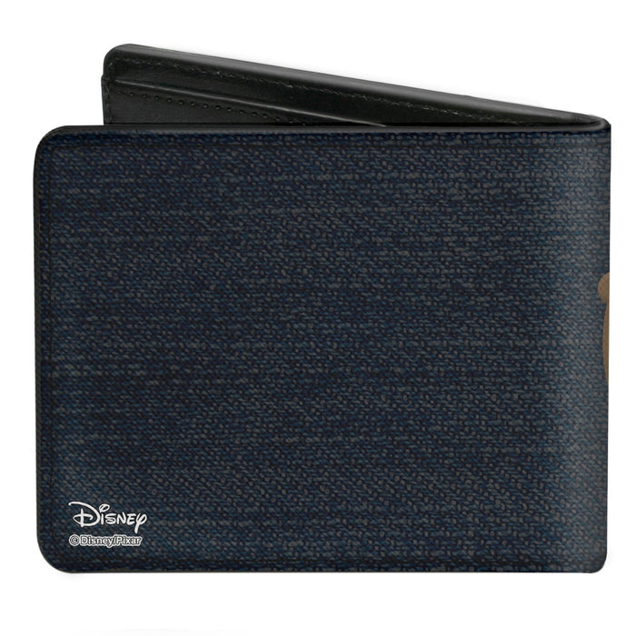 Bi-Fold Wallet - Toy Story Woody SHERIFF STAR HERO Badge Denim Print Blues Golds Bi-Fold Wallets Disney   