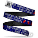 BD Wings Logo CLOSE-UP Full Color Black Silver Seatbelt Belt - Beer Pong BAD CHOICES CREATE GOOD STORIES Blue/White/Red Webbing Seatbelt Belts Buckle-Down   