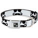 Dog Bone Seatbelt Buckle Collar - Sunglasses & Mustache White/Black Seatbelt Buckle Collars Buckle-Down   
