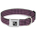 Dog Bone Seatbelt Buckle Collar - Mini Polka Dots Black/Pink Seatbelt Buckle Collars Buckle-Down   