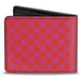 Bi-Fold Wallet - Checker Fluorescent Orange Pink Bi-Fold Wallets Buckle-Down   