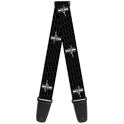 Guitar Strap - Ford Mustang w Bars REPEAT w Text Guitar Straps Ford   