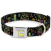 SpongeBob Face CLOSE-UP Full Color Seatbelt Buckle Collar - Electric SpongeBob Poses/Elements Black/Multi Color Seatbelt Buckle Collars Nickelodeon   